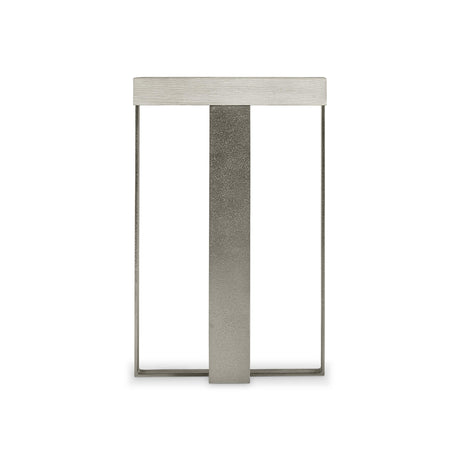 Tempo Satin Nickel/Larza Accent Table - Ornate Home