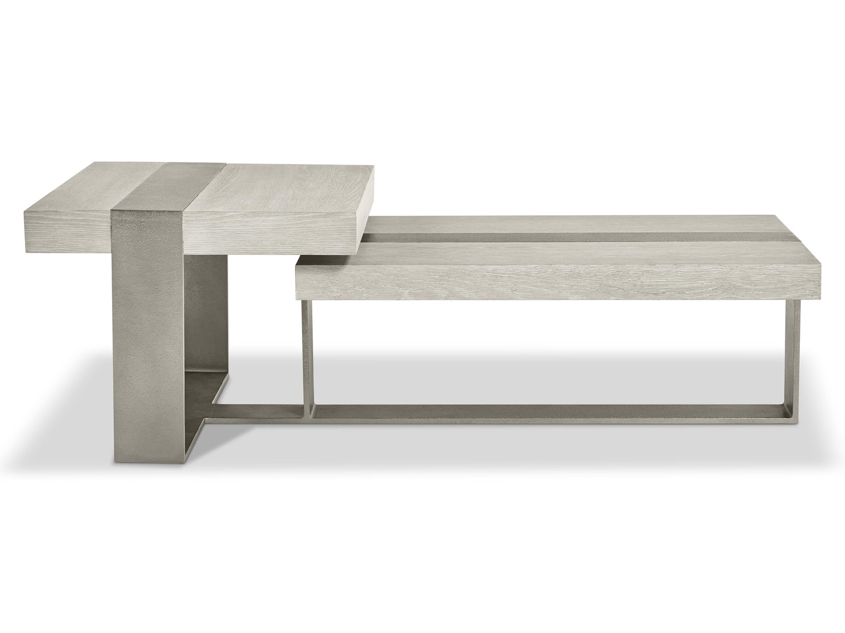 Tempo Satin Nickel/Larza Cocktail Table - Ornate Home