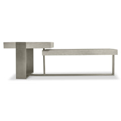 Tempo Satin Nickel/Larza Cocktail Table - Ornate Home