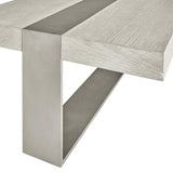 Tempo Satin Nickel/Larza Cocktail Table - Ornate Home