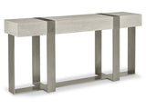 Tempo Satin Nickel/Larza Console Table - Ornate Home