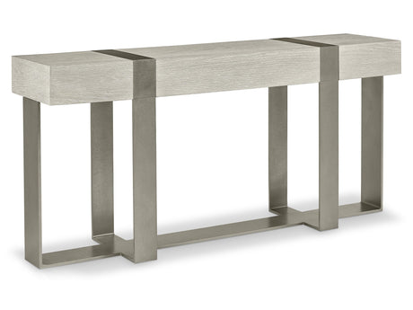 Tempo Satin Nickel/Larza Console Table - Ornate Home