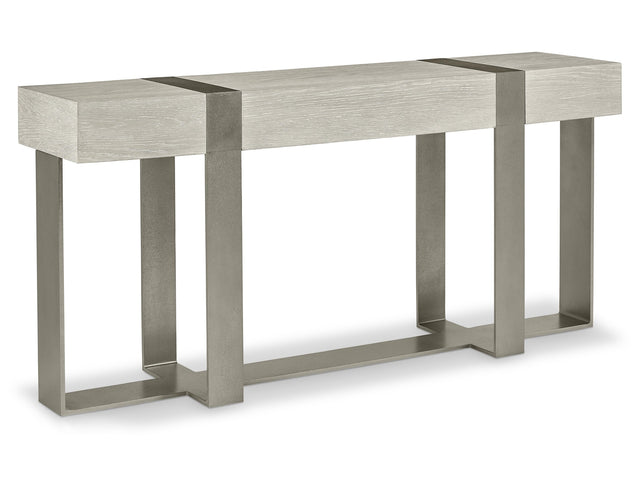 Tempo Satin Nickel/Larza Console Table - Ornate Home