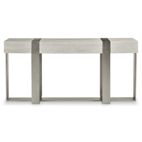 Tempo Satin Nickel/Larza Console Table - Ornate Home