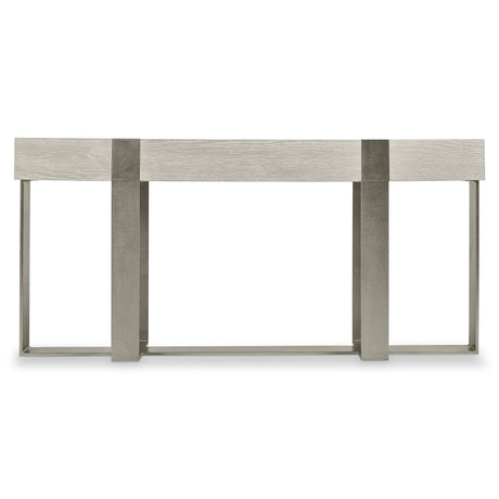 Tempo Satin Nickel/Larza Console Table - Ornate Home