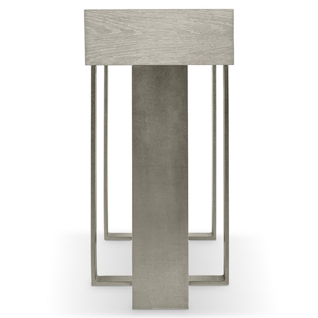 Tempo Satin Nickel/Larza Console Table - Ornate Home