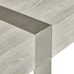 Tempo Satin Nickel/Larza Console Table - Ornate Home