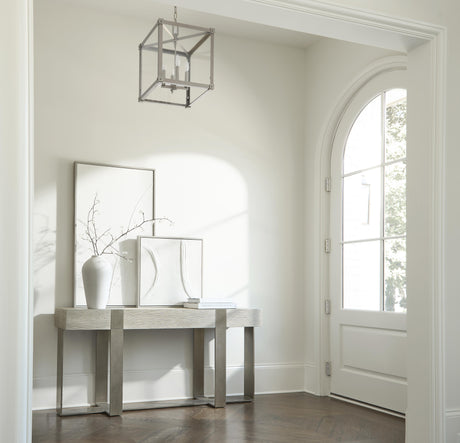 Tempo Satin Nickel/Larza Console Table - Ornate Home