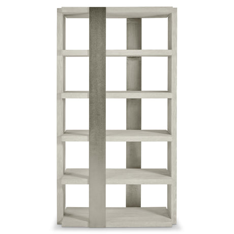 Tempo Satin Nickel/Larza Etagere - Ornate Home