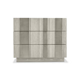 Tempo Satin Nickel/Larza Nightstand (32" W) - Ornate Home