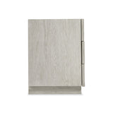 Tempo Satin Nickel/Larza Nightstand (32" W) - Ornate Home