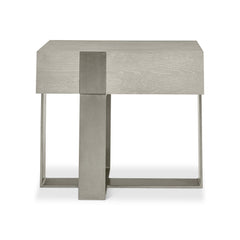 Tempo Satin Nickel/Larza Nightstand - Ornate Home