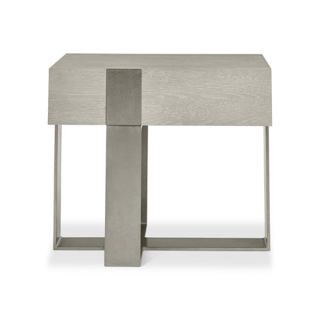 Tempo Satin Nickel/Larza Nightstand - Ornate Home