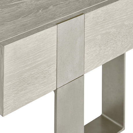 Tempo Satin Nickel/Larza Nightstand - Ornate Home