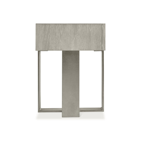 Tempo Satin Nickel/Larza Nightstand - Ornate Home