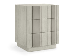 Tempo Satin Nickel/Larza Nightstand - Ornate Home