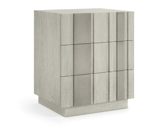 Tempo Satin Nickel/Larza Nightstand - Ornate Home