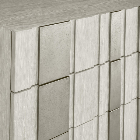 Tempo Satin Nickel/Larza Nightstand - Ornate Home