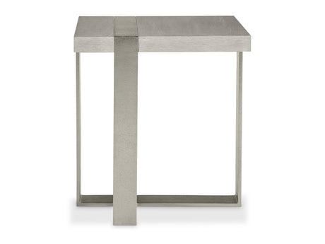 Tempo Satin Nickel/Larza Side Table - Ornate Home