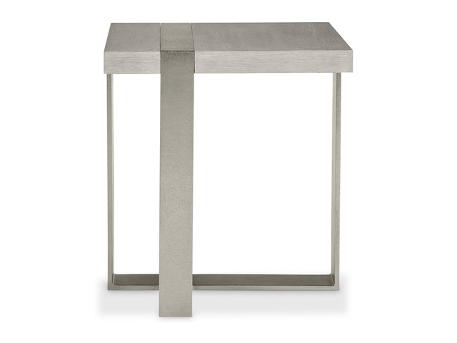 Tempo Satin Nickel/Larza Side Table - Ornate Home