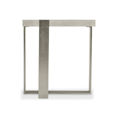 Tempo Satin Nickel/Larza Side Table - Ornate Home
