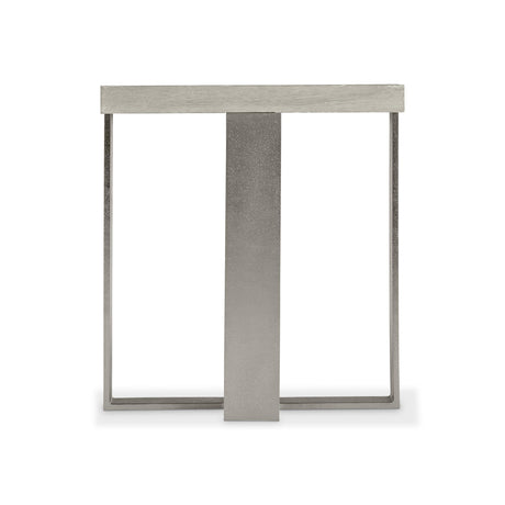 Tempo Satin Nickel/Larza Side Table - Ornate Home