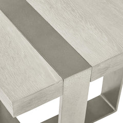 Tempo Satin Nickel/Larza Side Table - Ornate Home
