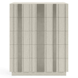 Tempo Satin Nickel/Larza Tall Drawer Chest - Ornate Home