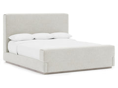 Tempo White/Cream Panel King Bed - Ornate Home