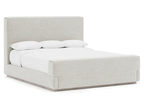 Tempo White/Cream Panel King Bed - Ornate Home