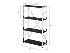 Tennos Black Bookshelf - Ornate Home