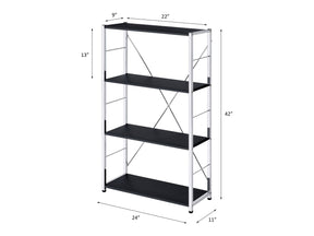 Tennos Black Bookshelf - Ornate Home