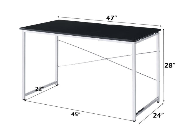 Tennos Black Vanity Desk - Ornate Home