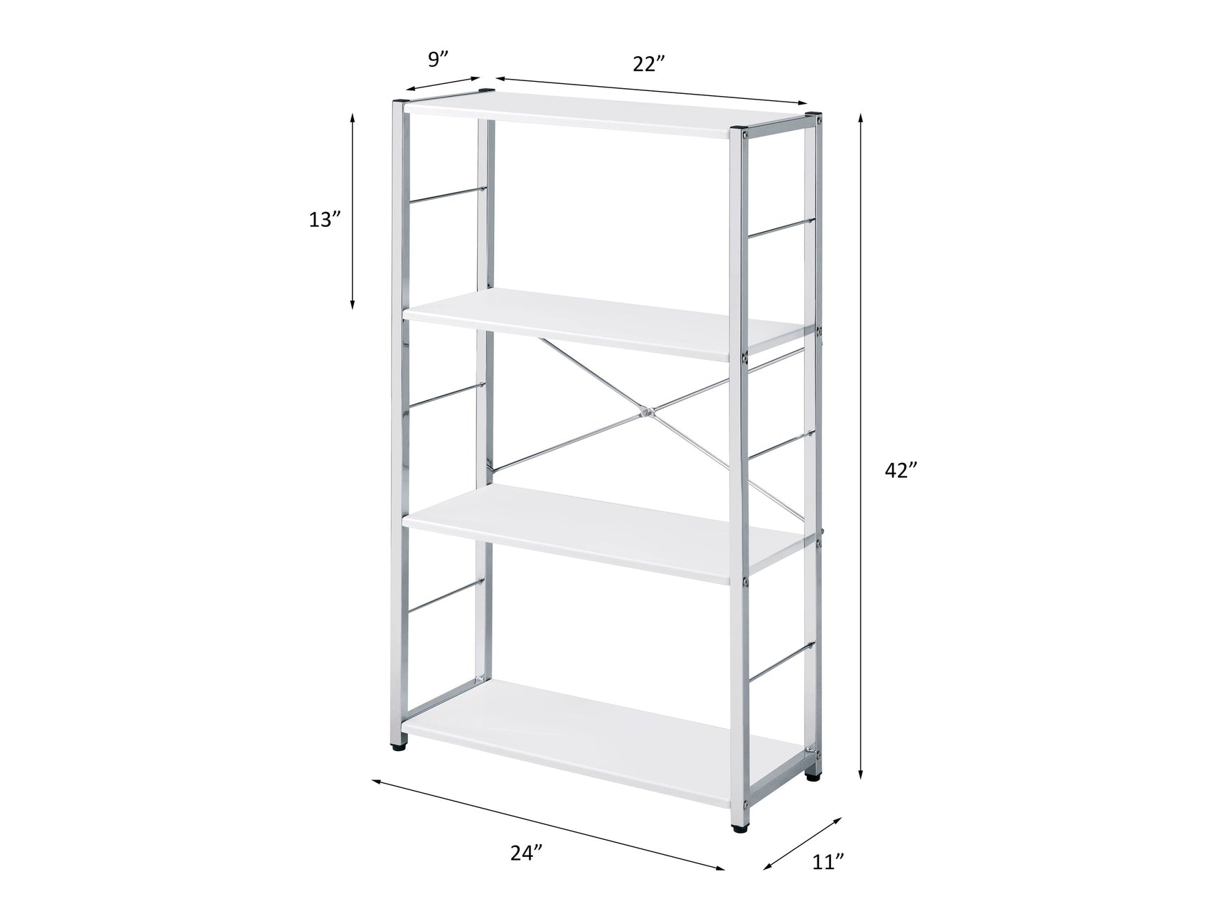 Tennos White Bookshelf - Ornate Home