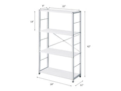 Tennos White Bookshelf - Ornate Home