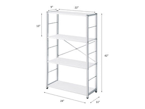 Tennos White Bookshelf - Ornate Home