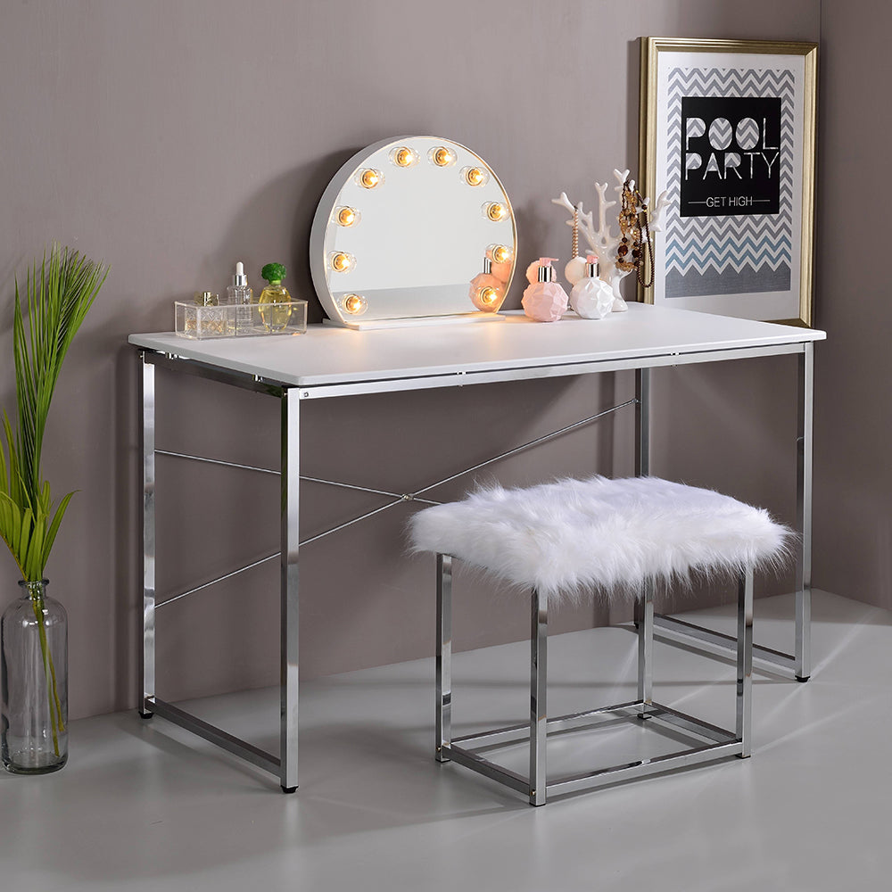 Tennos White Writing Desk - Ornate Home