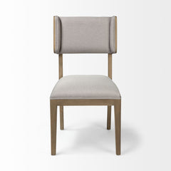 Tenton Gray/Brown Open Back Dining Side Chair with Brown Wood (Set of 2) - Ornate Home