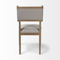 Tenton Gray/Brown Open Back Dining Side Chair with Brown Wood (Set of 2) - Ornate Home