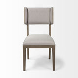 Tenton Gray/Brown Open Back Dining Side Chair with Gray Wood (Set of 2) - Ornate Home