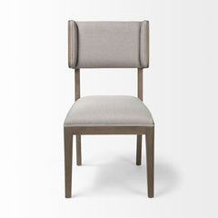 Tenton Gray/Brown Open Back Dining Side Chair with Gray Wood (Set of 2) - Ornate Home