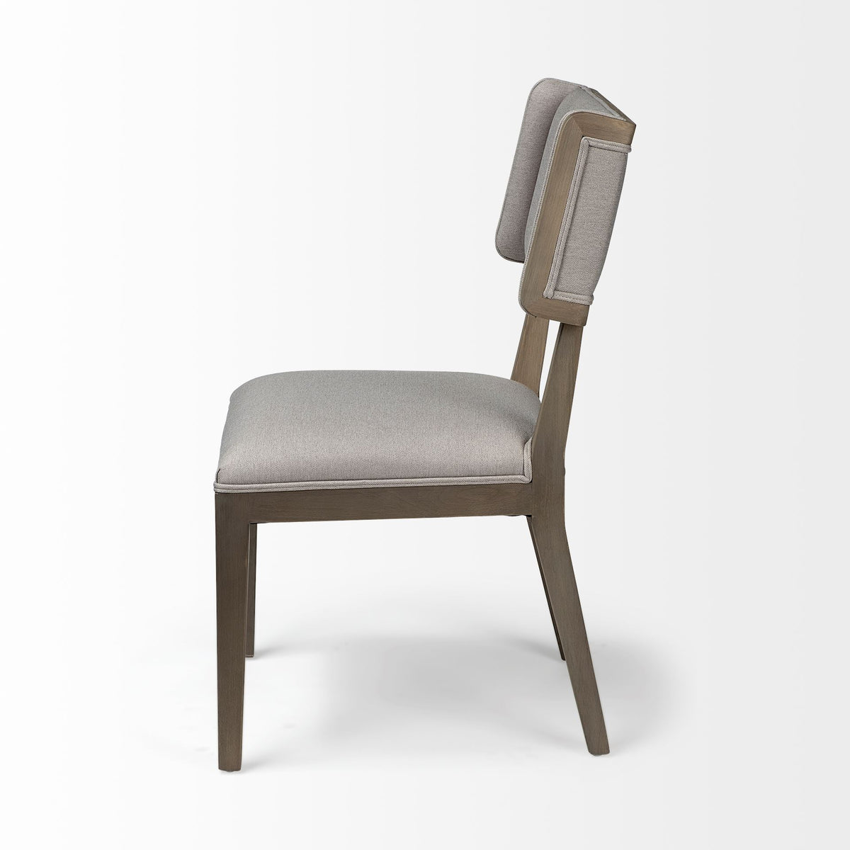Tenton Gray/Brown Open Back Dining Side Chair with Gray Wood (Set of 2) - Ornate Home