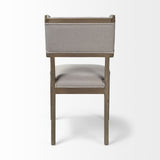 Tenton Gray/Brown Open Back Dining Side Chair with Gray Wood (Set of 2) - Ornate Home