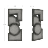 Teo Charcoal Wall Sculpture - Ornate Home