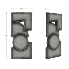Teo Charcoal Wall Sculpture - Ornate Home