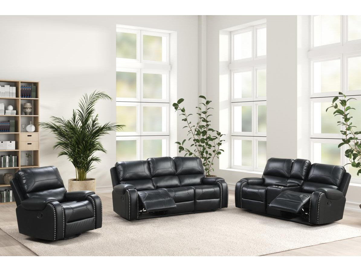 Tepic Black Leatherette Chair - Ornate Home