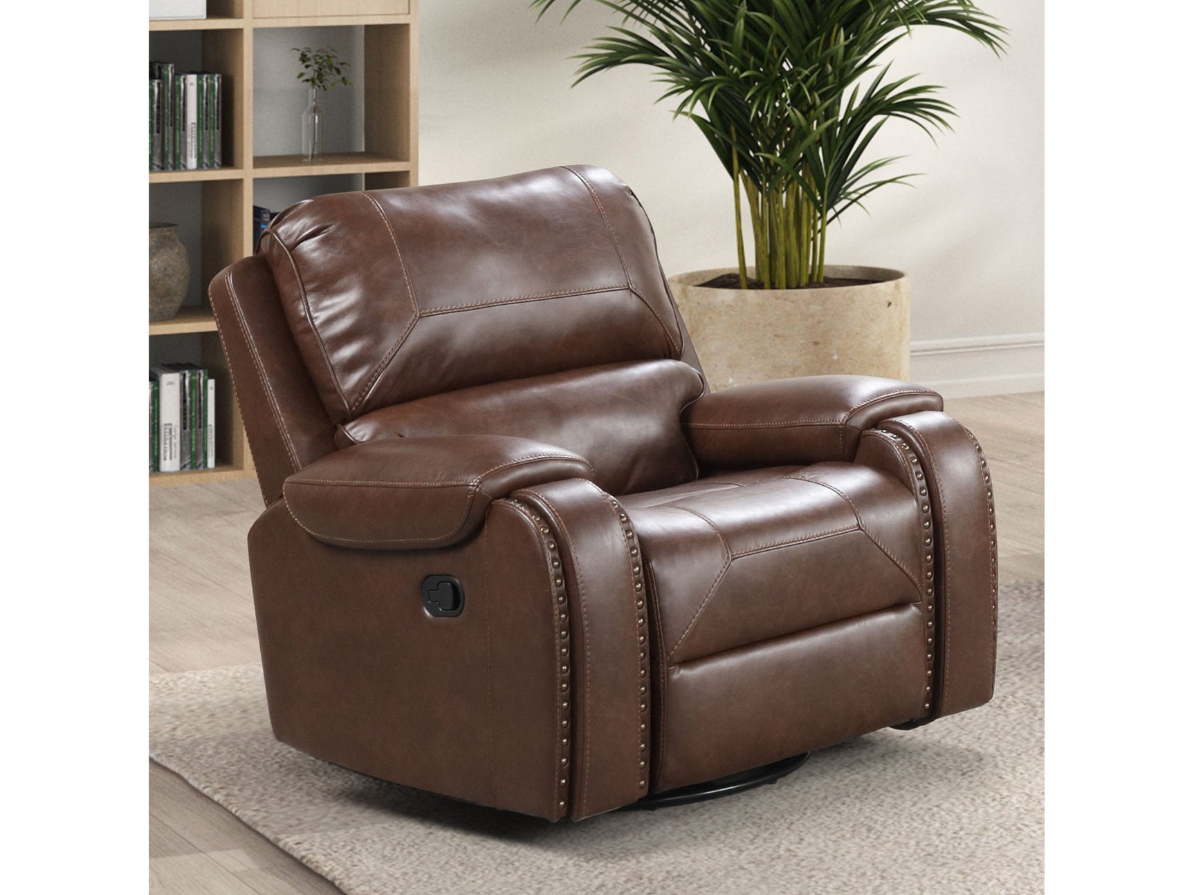 Tepic Brown Leatherette Chair - Ornate Home