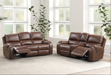Tepic Brown Leatherette Loveseat - Ornate Home