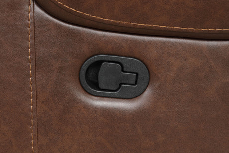 Tepic Brown Leatherette Loveseat - Ornate Home