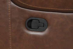 Tepic Brown Leatherette Sofa - Ornate Home